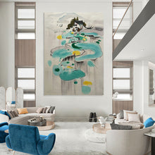 Load image into Gallery viewer, “Ink - Inspired Abstract Landscape” - Oriental - Style Art on Canvas DKH1584
