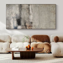 Load image into Gallery viewer, Grey - Hued Textured Abstract Acrylic Art, Ideal for Bedroom &amp; Study Nooks LargeART0975
