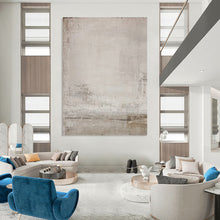 Load image into Gallery viewer, “Stone Canvas” – Beige &amp; Gray Textured Abstract Acrylic with Subtle Layers DTP055
