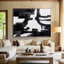 Load image into Gallery viewer, Monochrome Abstract Painting - Perfect for Industrial Loft &amp; Modern Study DKH018
