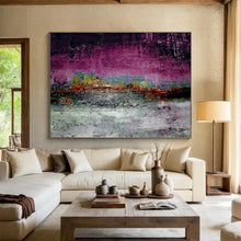 Load image into Gallery viewer, Purple - Dominant Textured Abstract Painting On Canvas DKH391
