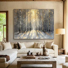 Load image into Gallery viewer, Golden Forest “Mystic Pathway” Painting on Canvas, Enchanted Landscape Art DKH802
