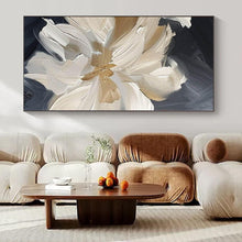 Load image into Gallery viewer, Cream and Black Floral Art, Great for Glamorous Dressing Room &amp; Upscale Dining Area LargeART1092
