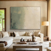 Load image into Gallery viewer, Muted Beige and Green Gradient Acrylic Art - Perfect for Nature - themed Bathroom &amp; Calming Meditation Space LargeART0657
