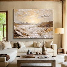 Load image into Gallery viewer, Textured Mountain - Sea Abstract Painting On Canvas DKH458
