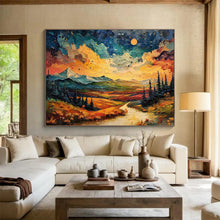 Load image into Gallery viewer, Vivid Landscape Abstract Painting for Bohemian Den &amp; Adventure - Lover’s Bedroom DKH252
