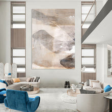 Load image into Gallery viewer, Muted Mountain Forms – Brown, Gray, and White Abstracted Peaks DTP210
