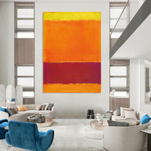 Load image into Gallery viewer, “Yellow, Orange and Purple Color - Field” - Rothko - Inspired Art on Canvas DKH1607
