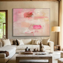 Load image into Gallery viewer, Large - Format Pink - Toned Abstract Drizzle Art for Boudoir &amp; Girls’ Bedroom LargeART0440
