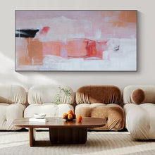 Load image into Gallery viewer, Soft Pink - Orange Abstract Painting, Perfect for Bohemian Bedroom &amp; Feminine Home Office LargeART1385
