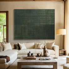 Load image into Gallery viewer, Dark Green Textured Abstract Painting on Canvas - “Mystic Forest” DKH656
