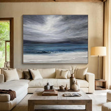 Load image into Gallery viewer, Moody Seaside Abstract Painting for Coastal Cottage &amp; Meditation Nook DKH215

