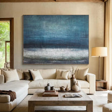 Load image into Gallery viewer, Serene Blue Abstract Landscape Acrylic painting DLZ154
