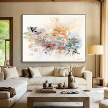 Load image into Gallery viewer, Whimsical Floral Fusion Abstract Painting on Canvas DKH532
