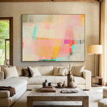 Load image into Gallery viewer, Pastel Abstract Color Block Art - Great for Light - Filled Bedroom &amp; Minimalist Café DKH029
