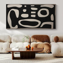 Load image into Gallery viewer, Black &amp; White Organic Shapes Acrylic Art, Perfect for Industrial - Chic Office &amp; Monochrome Bedroom LargeART1075
