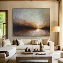 Load image into Gallery viewer, Abstract Landscape Painting on Canvas - “Sunset Reflections” DKH774
