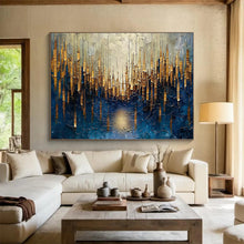 Load image into Gallery viewer, Golden Forest Abstract Acrylic painting DLZ157
