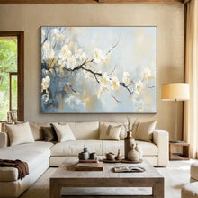 Load image into Gallery viewer, Soft - Toned “Blossom Branch” Painting on Canvas, Serene Floral Decor DKH805
