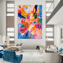 Load image into Gallery viewer, “Color Carnival Flowers” – Joyful Floral Acrylic Painting with Bold Strokes DTP287
