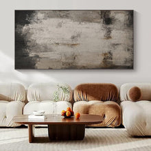 Load image into Gallery viewer, Hand - painted Substantial Gray - Brown Textured Abstract Acrylic Art for Rustic Living Rooms LargeART0126
