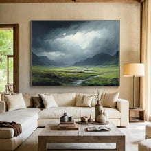 Load image into Gallery viewer, Dramatic Landscape Abstract Painting for Rustic Lodge &amp; Nature - Lover’s Study DKH170

