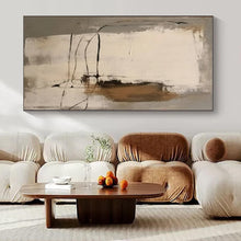 Load image into Gallery viewer, Gray &amp; White Line Abstract Canvas Painting, Perfect for Contemporary Office &amp; Art - Lovers’ Lounge LargeART1305
