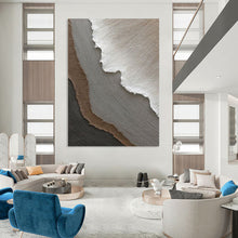 Load image into Gallery viewer, Neutral Textured Layers – Minimalist Mixed - Media DTP269
