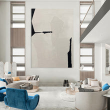 Load image into Gallery viewer, Geometric Abstract Art, Monochromatic Minimalist Painting for Modern Living Room &amp; Contemporary Office LargeART2248
