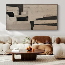 Load image into Gallery viewer, Black - White Geometric Abstract Acrylic Art, Perfect for Dining Area &amp; Modern Hallway LargeART0985
