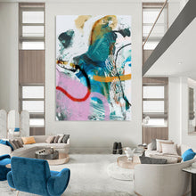 Load image into Gallery viewer, Colorful Chaos Collage – Abstract Mixed - Media with Vibrant Marks DTP229
