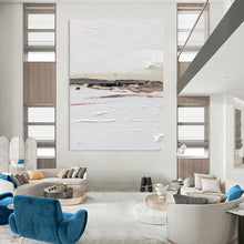 Load image into Gallery viewer, “Textured White Abstract” - Minimalist Layered Art on Canvas DKH1664
