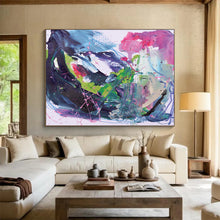 Load image into Gallery viewer, Vibrant Color - Splashed Abstract Abstract acrylic painting DLZ131

