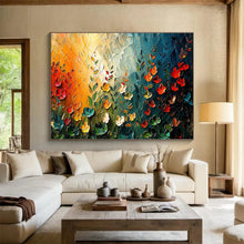 Load image into Gallery viewer, Colorful Flower Field Abstract Painting on Canvas - “Sunset Garden” DKH687
