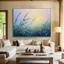 Load image into Gallery viewer, Impressionistic Meadow Painting on Canvas - “Serene Sunset Grassland” DKH762
