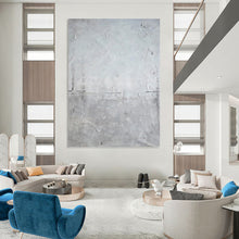 Load image into Gallery viewer, “Textured Grey Minimalist Abstract” - Subtle Textural Art on Canvas DKH1581
