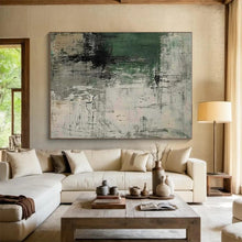 Load image into Gallery viewer, Green - Gray Abstract Art for Bohemian Home &amp; Creative Studio LargeART0859
