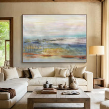 Load image into Gallery viewer, Soft - Toned Abstract Landscape Painting with Pastel Colors for Dreamy Bedroom &amp; Delicate Boutique DKH300
