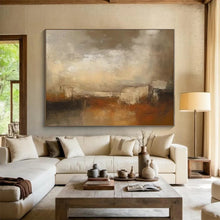 Load image into Gallery viewer, Muted Toned Abstract Layers Acrylic Art - Suited for Minimalist Bedroom &amp; Calming Waiting Room LargeART0599
