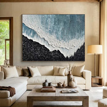 Load image into Gallery viewer, “Textured Wave” - Abstract Acrylic with Ocean Wave Motif, Good for Bathroom and Hallway DLZ207
