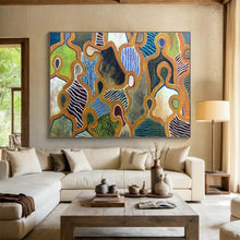 Load image into Gallery viewer, Abstract Figure Painting on Canvas - “Community Shapes” DKH716

