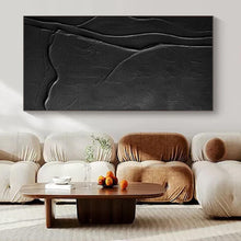 Load image into Gallery viewer, Black Textured Abyss Acrylic Art, Ideal for Modern Gothic Living Room &amp; Dramatic Home Theater LargeART1069
