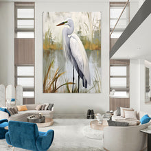 Load image into Gallery viewer, White &amp; Green Nature Abstract Painting, Ideal for Nature - Lover’s Bathroom &amp; Tranquil Bedroom LargeART2127
