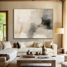 Load image into Gallery viewer, Warm - Toned Abstract Painting for Mid - Century Home &amp; Cozy Library DKH239
