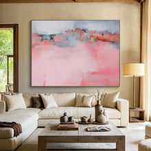 Load image into Gallery viewer, Gentle Pink Wash Abstract Canvas Painting DKH487
