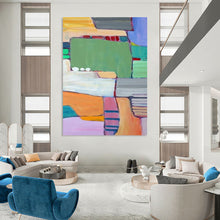 Load image into Gallery viewer, Colorful Geometric Patchwork – Abstract Acrylic Composition DTP262
