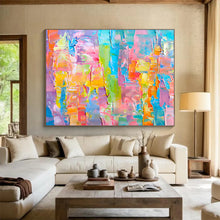 Load image into Gallery viewer, Colorful Block - Style Abstract Painting On Canvas DKH381
