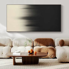 Load image into Gallery viewer, Large - Format Hand - painted Black &amp; White Gradient Drip Art for Dramatic Hallways LargeART0156
