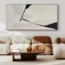 Load image into Gallery viewer, Large - Format Hand - painted Black &amp; White Geometric Cut - out Acrylic Art for Modern Offices LargeART0147
