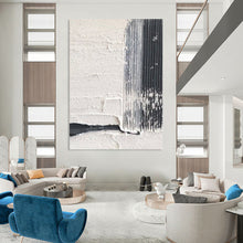 Load image into Gallery viewer, “Black &amp; White Textures” – Ribbed black, smooth white, contrasting textures DTP366

